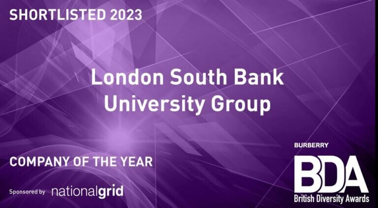 London South Bank University Group and Employee Shortlisted for British Diversity Awards 2023